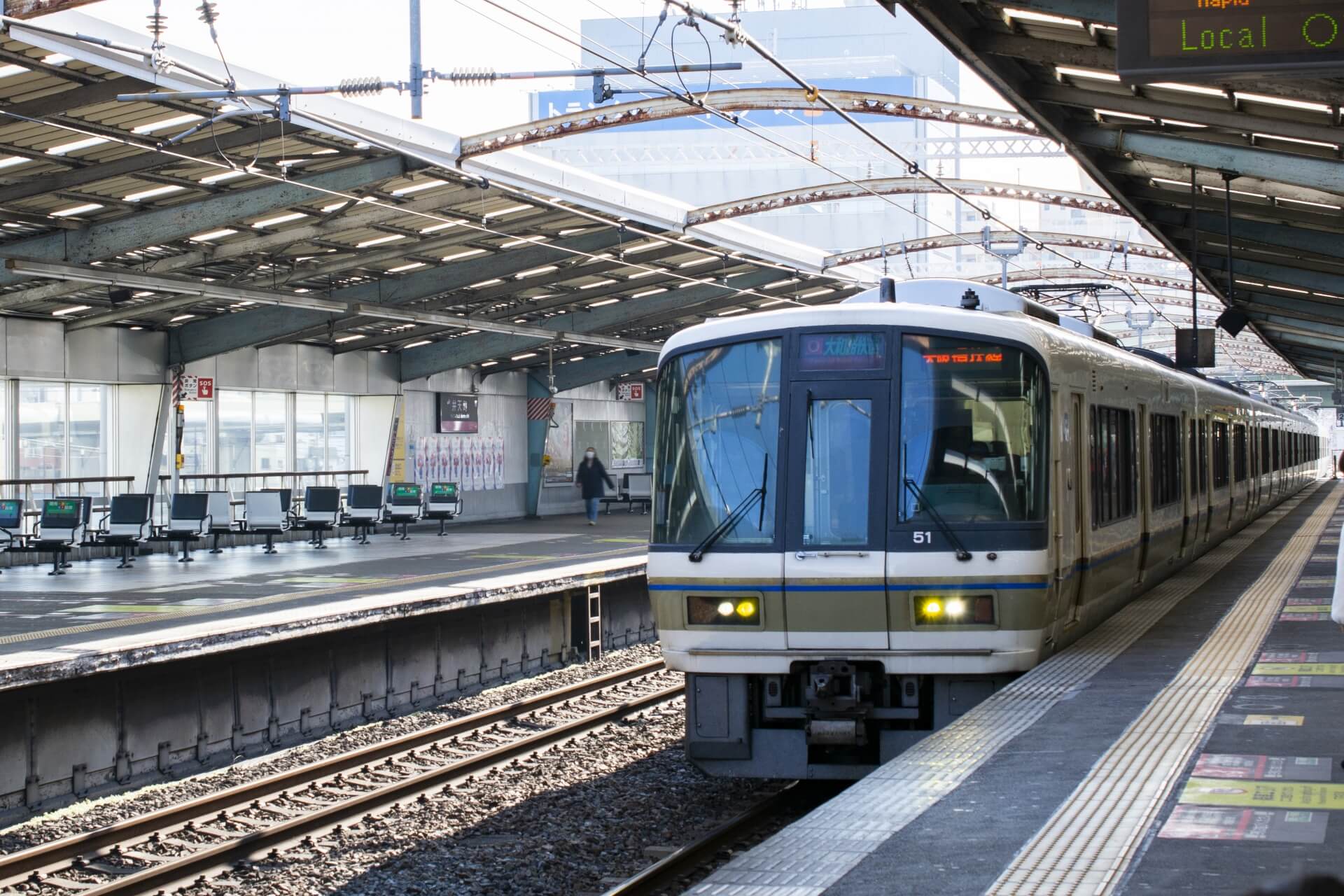 電車と駅のホーム